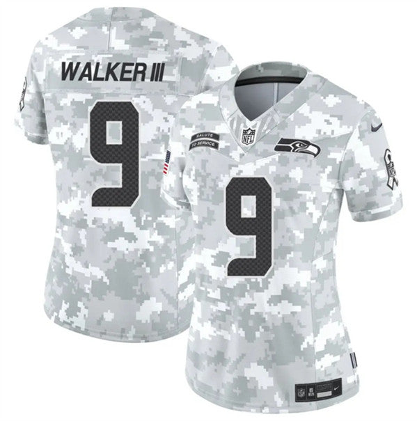 Kenneth Walker III Arctic Seattle Seahawks camo Salute To Service jersey