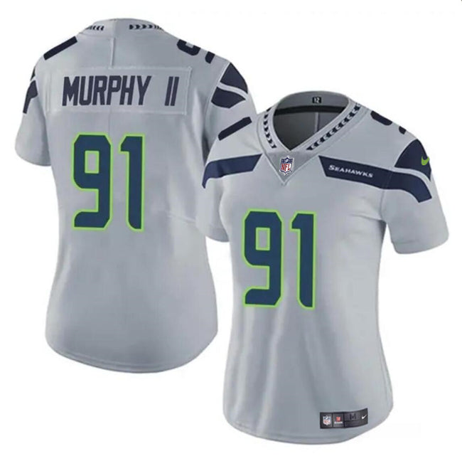 Byron Murphy II Seattle Seahawks gray jersey