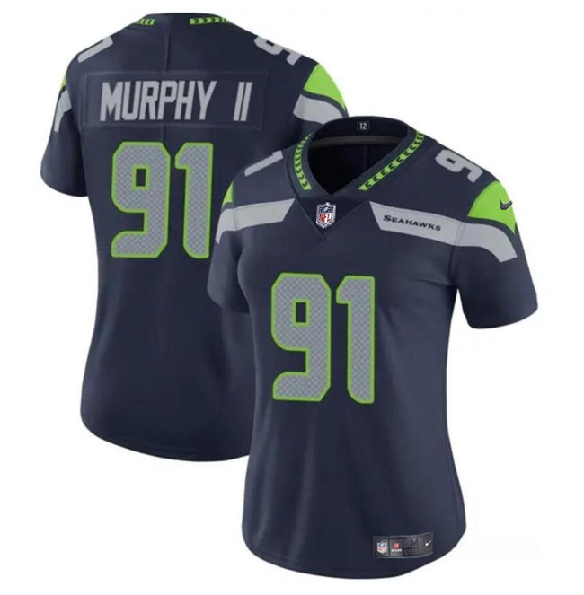 Byron Murphy II Seattle Seahawks navy jersey