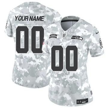 Custom Seattle Seahawks camo Salute To Service jersey
