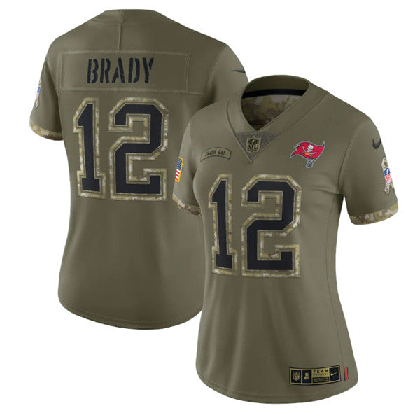 Tom Brady Tampa Bay Buccaneers olive Salute To Service jersey