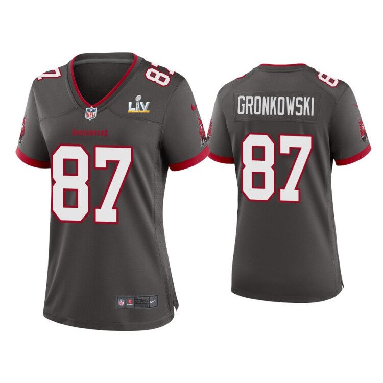 Rob Gronkowski Tampa Bay Buccaneers grey jersey