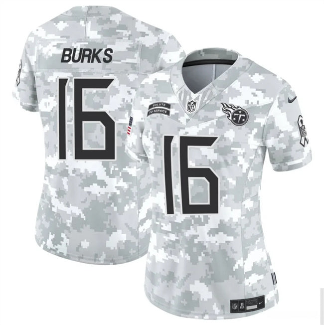 Treylon Burks Arctic Tennessee Titans camo Salute To Service jersey
