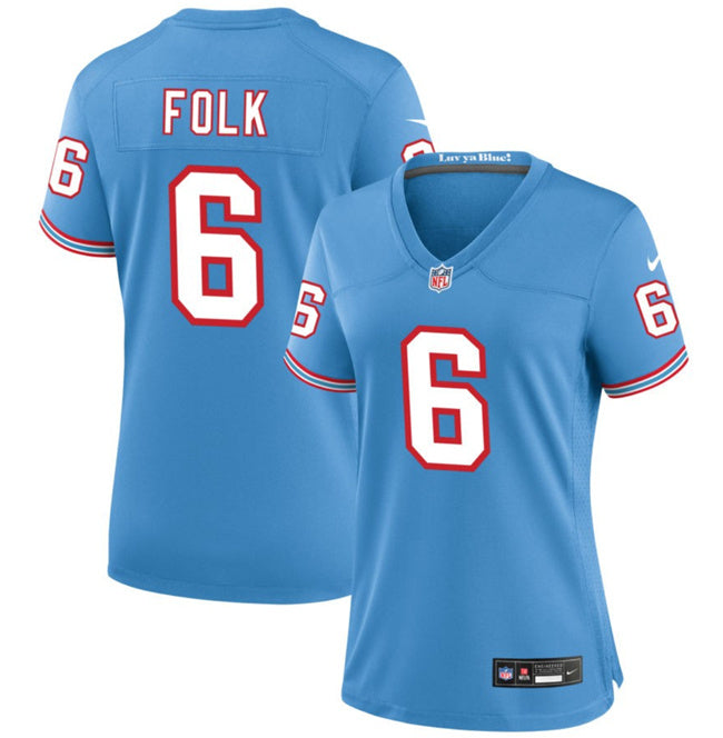 Nick Folk Tennessee Titans blue Throwback jersey