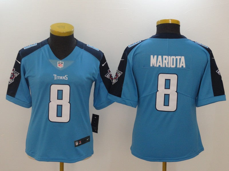 Marcus Mariota Tennessee Titans blue jersey