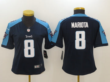Marcus Mariota Tennessee Titans navy jersey