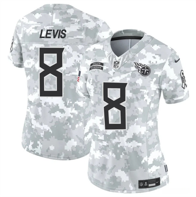 Will Levis Arctic Tennessee Titans camo Salute To Service jersey