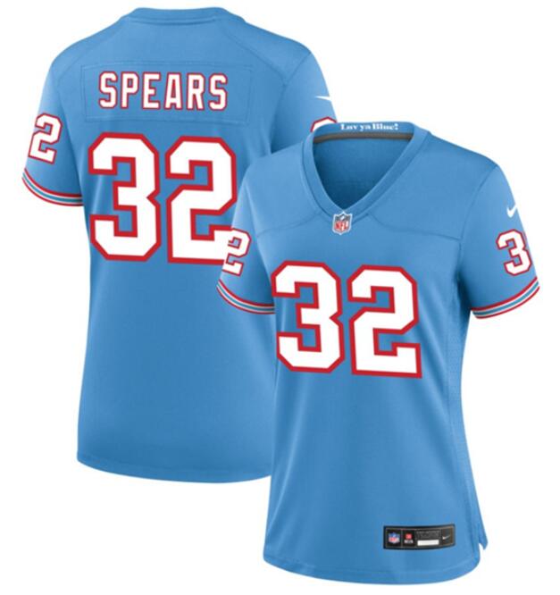 Custom Tennessee Titans blue Throwback jersey