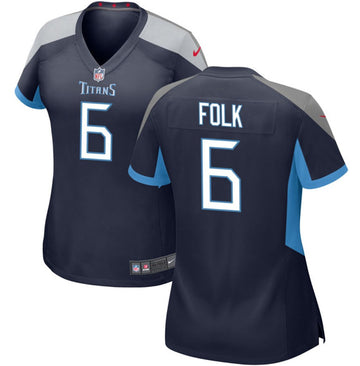 Nick Folk Tennessee Titans navy jersey