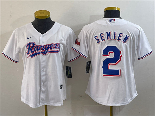 Marcus Semien Texas Rangers white jersey