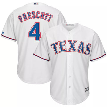 Dak Prescott Texas Rangers white jersey