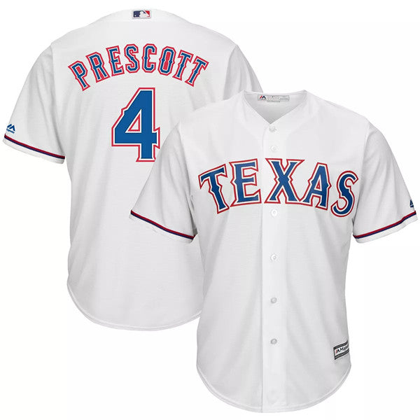 Dak Prescott Texas Rangers white jersey