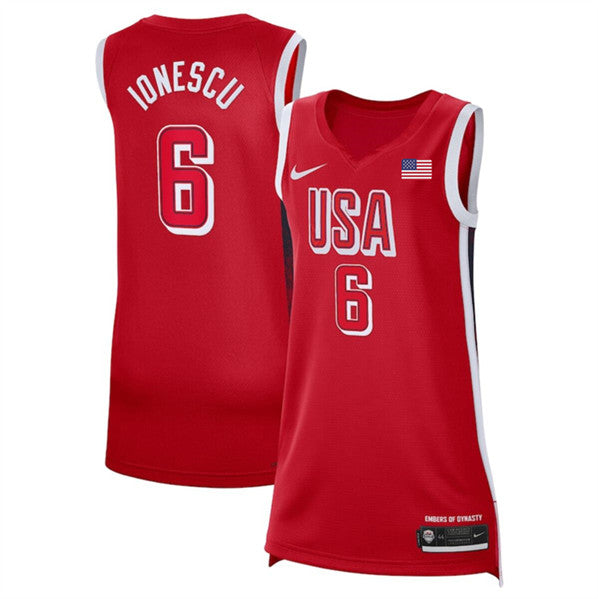 Sabrina Ionescu USA Basketball red jersey