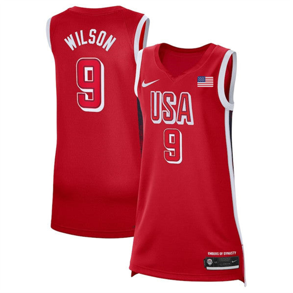 A'ja Wilson USA Basketball red jersey