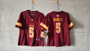 Jayden Daniels Washington Commanders burgundy FUSE jersey