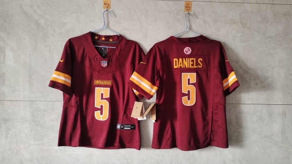 Jayden Daniels Washington Commanders burgundy FUSE jersey