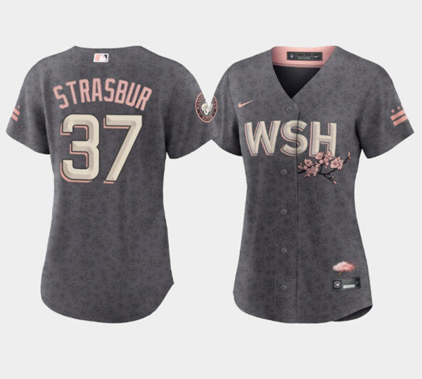 Stephen Strasburg Washington Nationals gray City Connect jersey