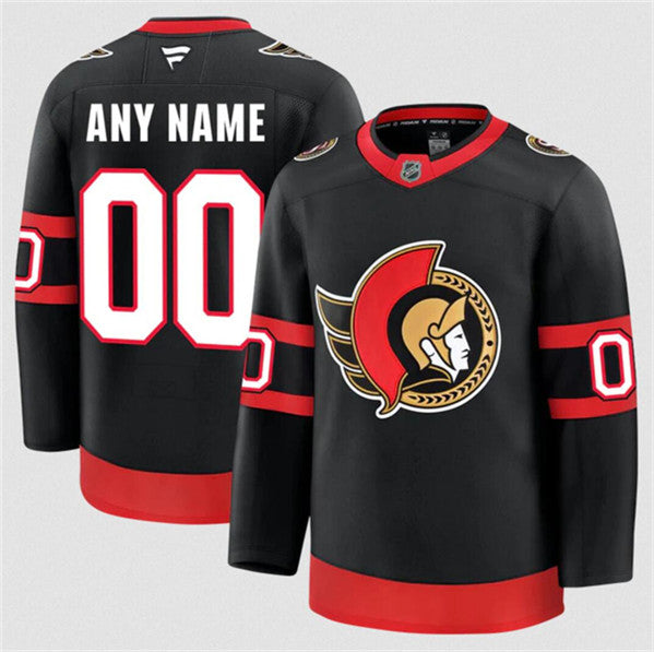 Custom Ottawa Senators black Home jersey