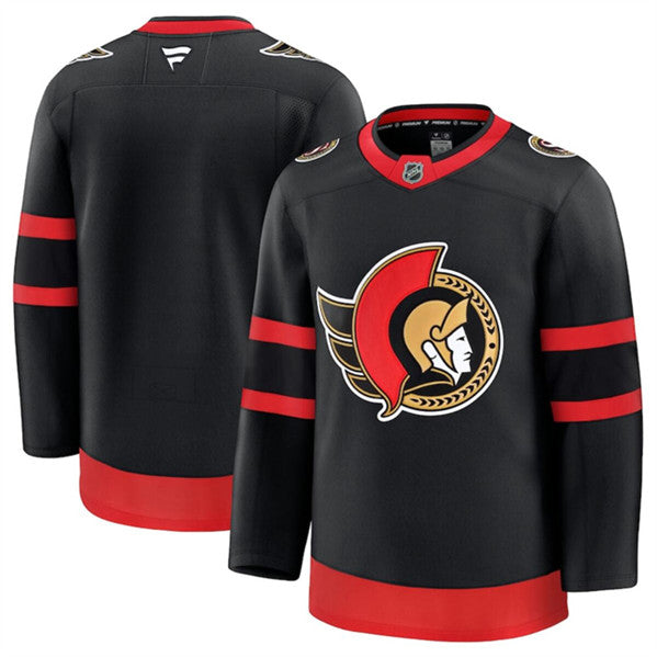 Custom Ottawa Senators black Home jersey