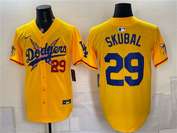 Tarik Skubal Los Angeles Dodgers yellow Vapor jersey