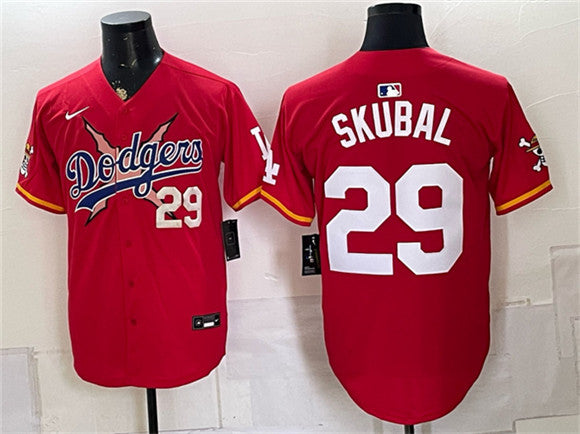 Tarik Skubal Los Angeles Dodgers red Vapor jersey
