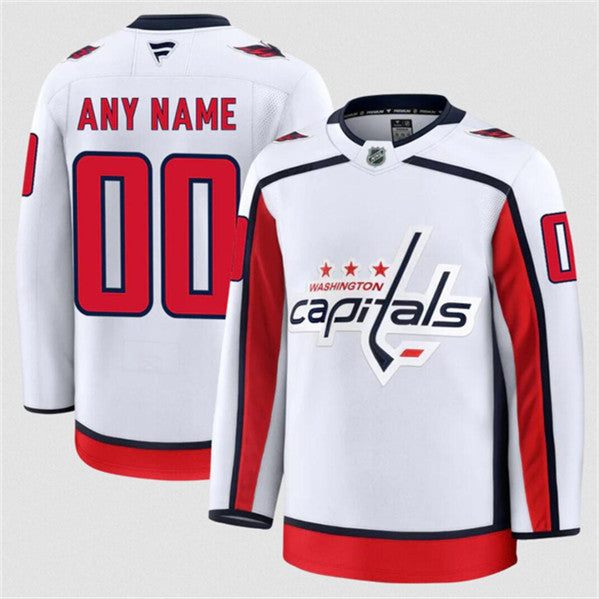 Custom Washington Capitals white Away jersey
