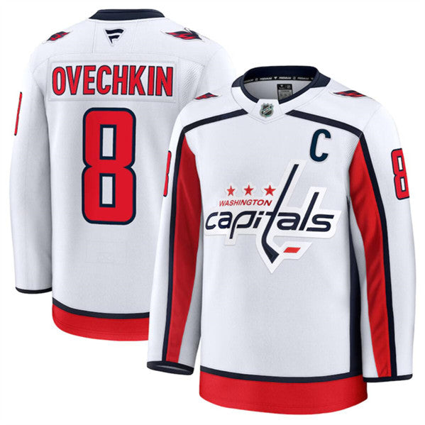 Alexander Ovechkin Washington Capitals white Away jersey