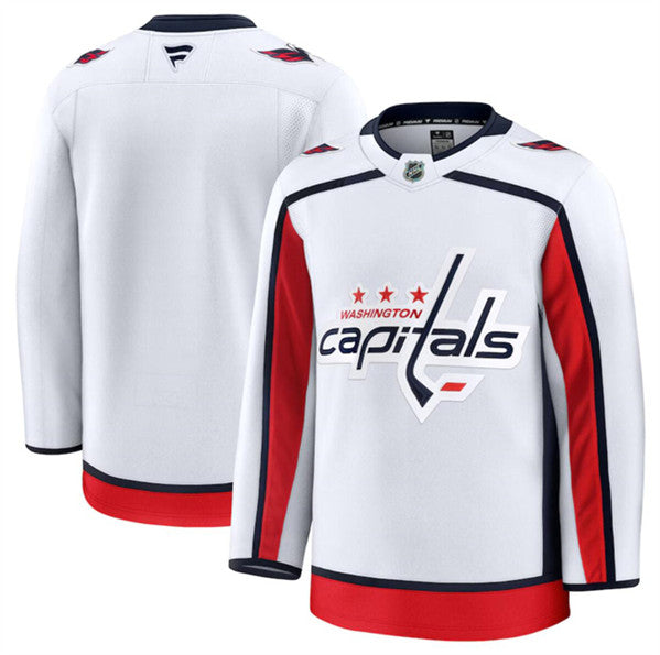 Custom Washington Capitals white Away jersey