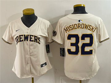 Jacob Misiorowski Milwaukee Brewers cream Limited jersey