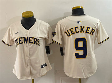Bob Uecker Milwaukee Brewers cream Limited jersey