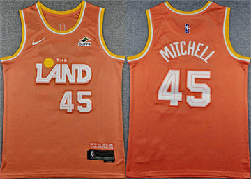 Donovan Mitchell Cleveland Cavaliers orange City Edition jersey