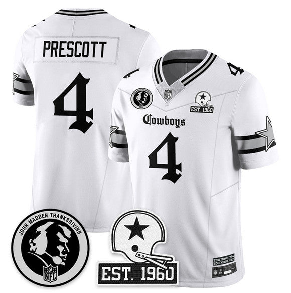 Dak Prescott Dallas Cowboys white Vapor jersey