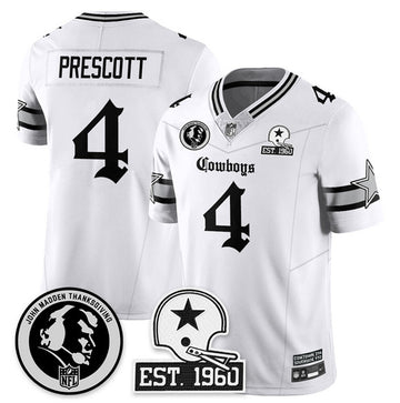 Dak Prescott Dallas Cowboys white Vapor jersey