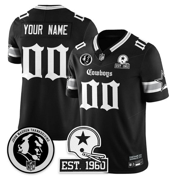 Custom Dallas Cowboys black Vapor jersey