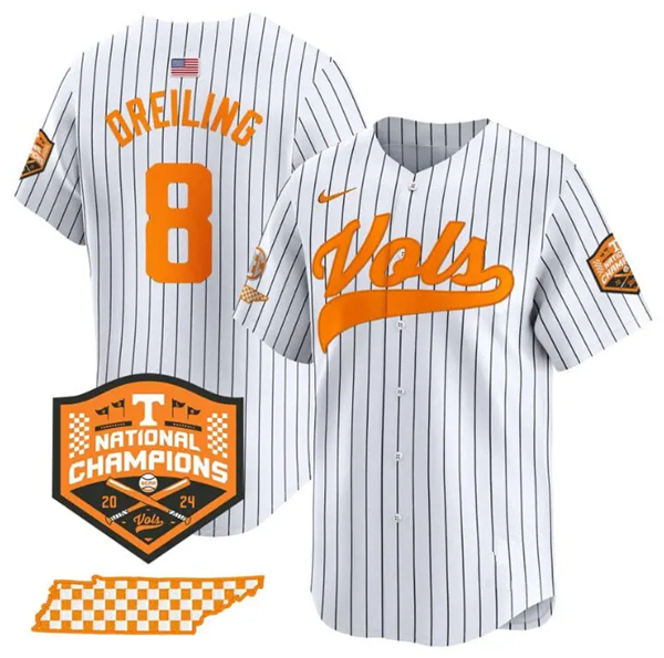 Dylan Dreiling Pinstripe Tennessee Volunteers Vapor jersey