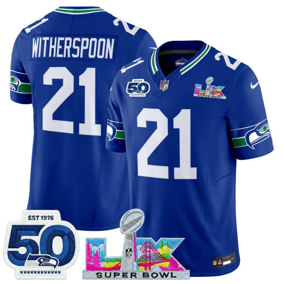 Devon Witherspoon Seattle Seahawks royal Vapor jersey