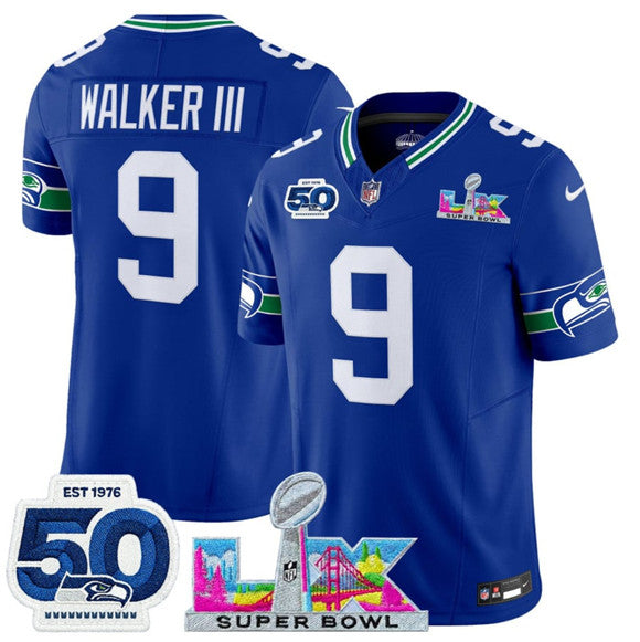 Kenneth Walker III Seattle Seahawks royal Vapor jersey