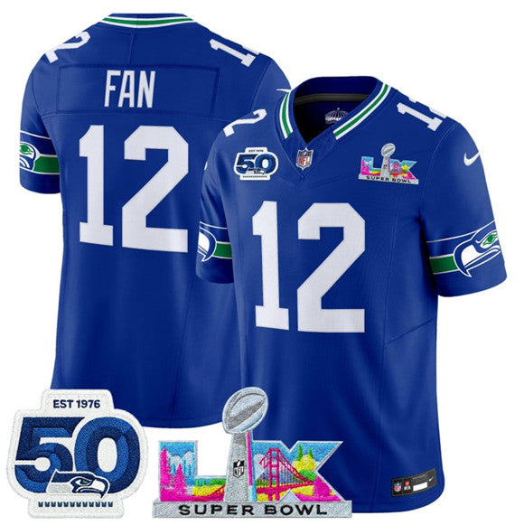 Fan Seattle Seahawks royal Vapor jersey