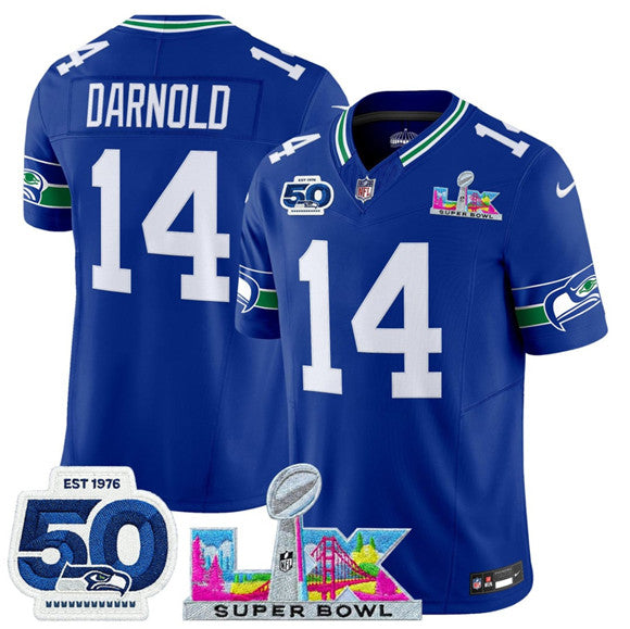 Sam Darnold Seattle Seahawks royal Vapor jersey