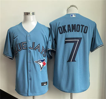 Kazuma Okamoto Toronto Blue Jays blue Limited jersey
