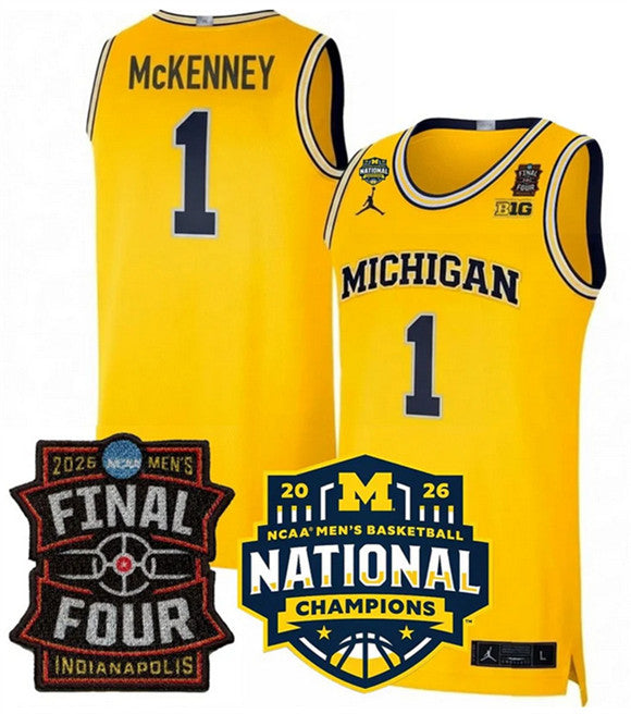 Trey McKenney Michigan Wolverines yellow jersey