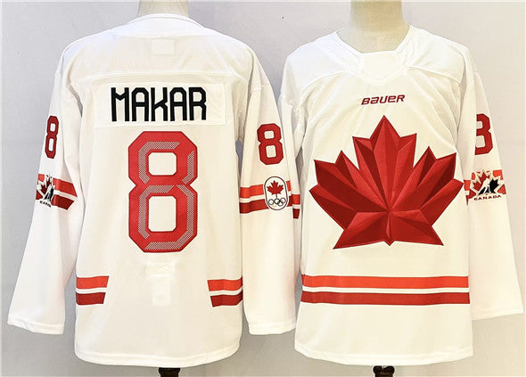 Cale Makar Team Canada white jersey