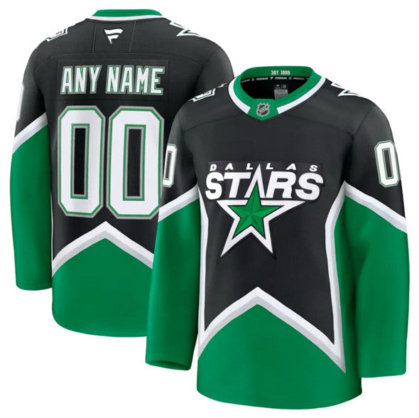 Custom Dallas Stars black Alternate jersey