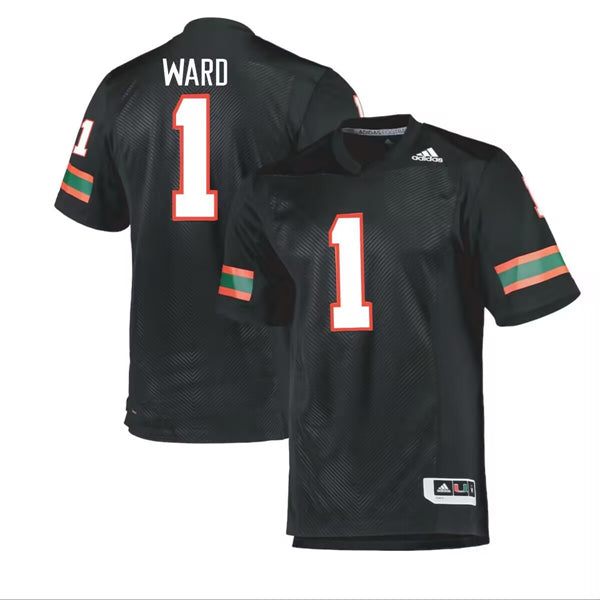 Cam Ward Miami Hurricanes black jersey