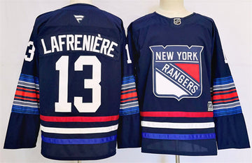 Alexis Lafreniere New York Rangers navy jersey