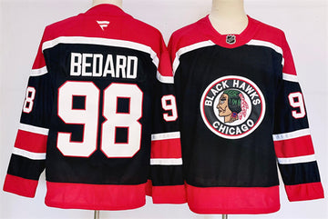 Connor Bedard Chicago Blackhawks black jersey