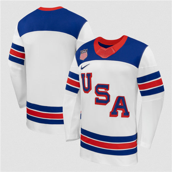 Custom Team USA Hockey white jersey