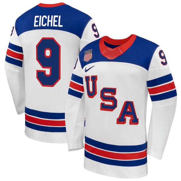 Jack Eichel Team USA Hockey white jersey