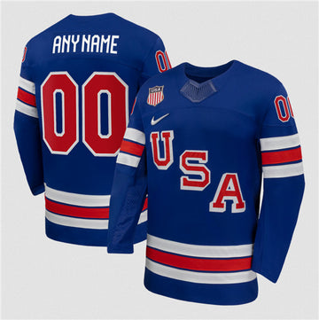 Custom Team USA Hockey blue jersey