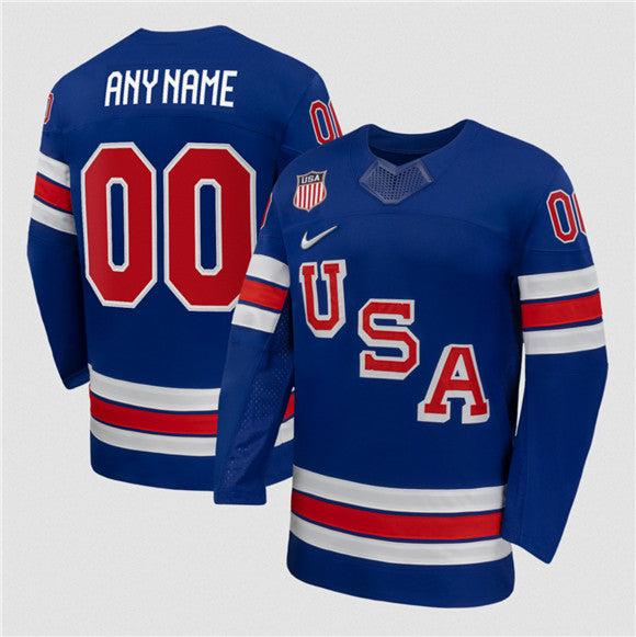 Custom Team USA Hockey blue jersey
